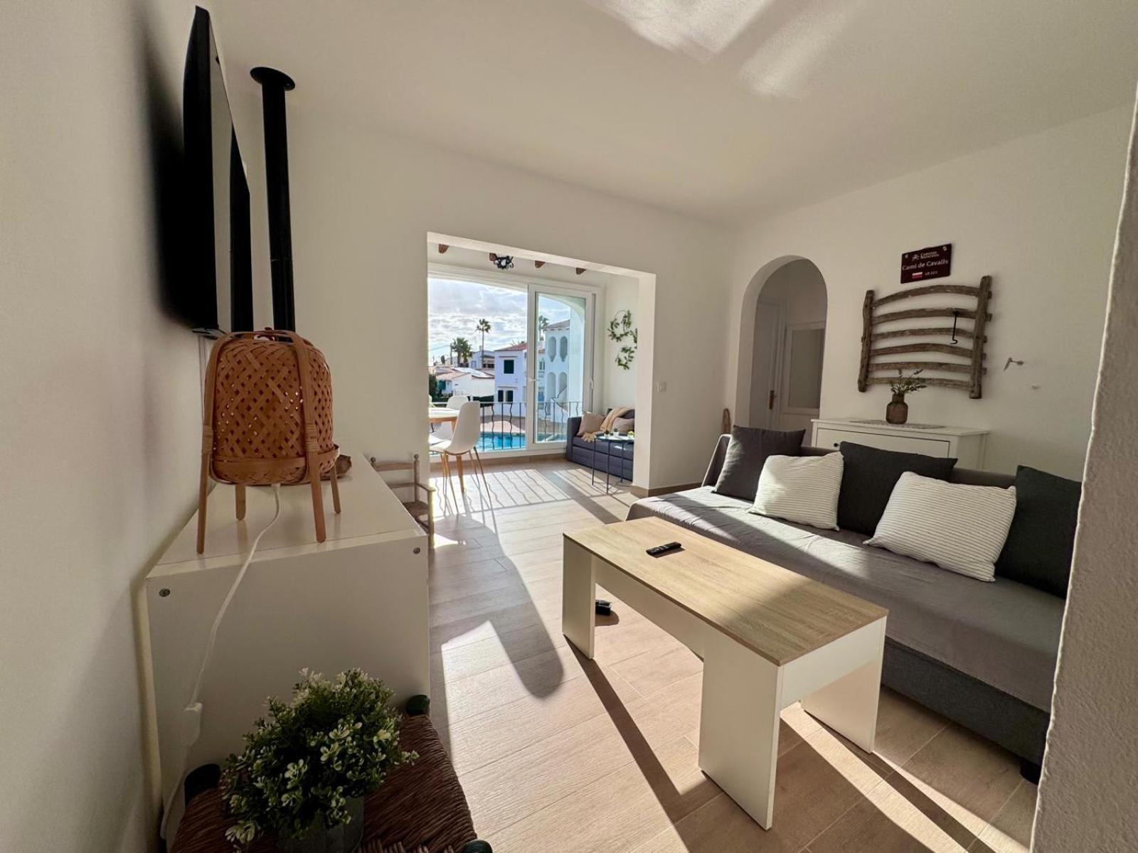 Precioso Apartamento Residencial Con Piscina Cala En Porter  Exteriör bild